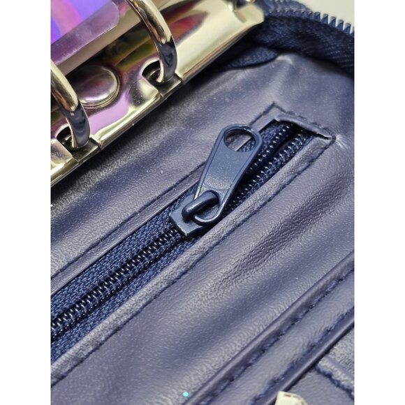 Vintage Lisa Frank Denim Full Zip Planner Wallet Purse Agenda Bag 20cm×13cm - Picture 7 of 16